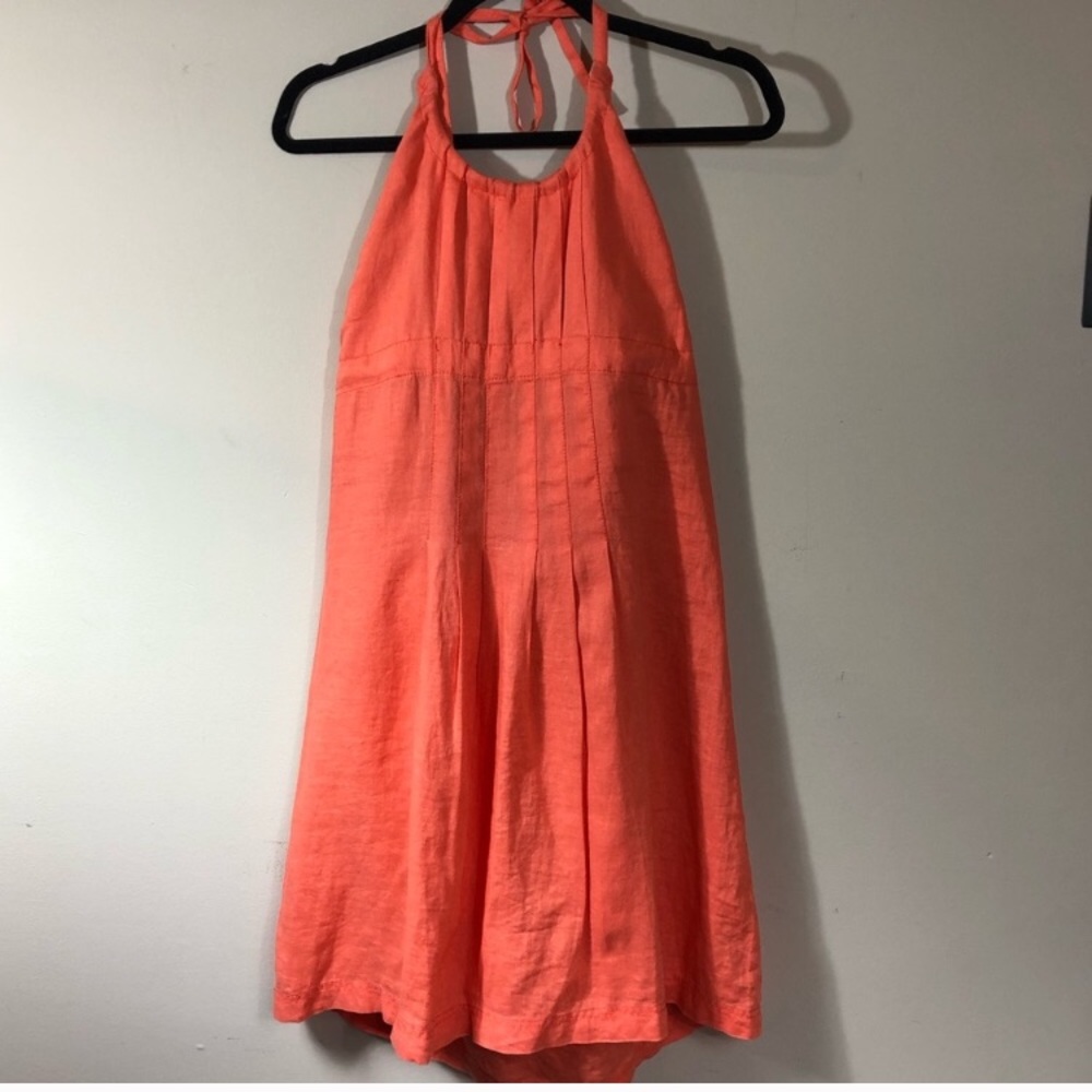 Athleta linen halter dress